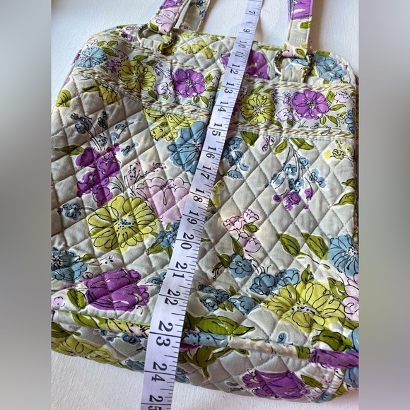 Vera Bradley Quilted Tote Shoulder Bag in Floral Retired 2012 Watercolor - Picture 8 of 10